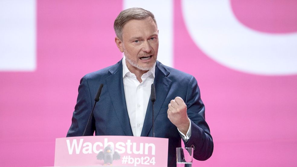 „Die Wirtschaftswende ist das beste Demokratiefördergesetz, das man haben kann“: FDP-Chef Christian Lindner. Foto: Hannes P Albert/dpa