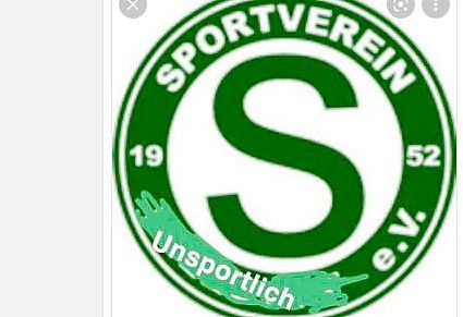 Ein Moordorfer bearbeitete das Leezdorfer Vereinslogo, benannte den SVL in „SV Unsportlich“ um und postete es. Foto: Screenshot