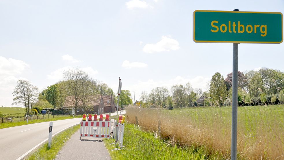An dieser Stelle wird ab Montag die Straße in Soltborg gesperrt. Foto: Wolters