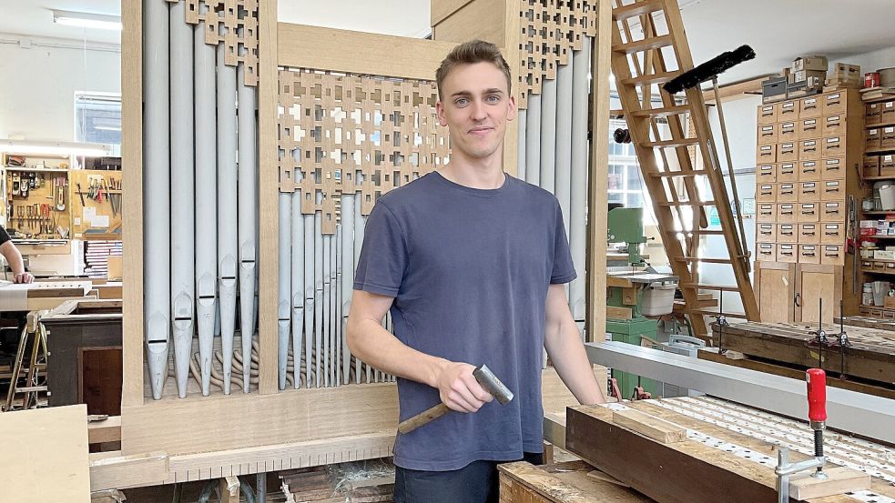 Michael Kammleiter ist Deutschlands bester Orgelbauergeselle. Er liebt die Arbeit mit verschiedenen Materialien und die Kombination von Handwerk und Musik. Foto: privat