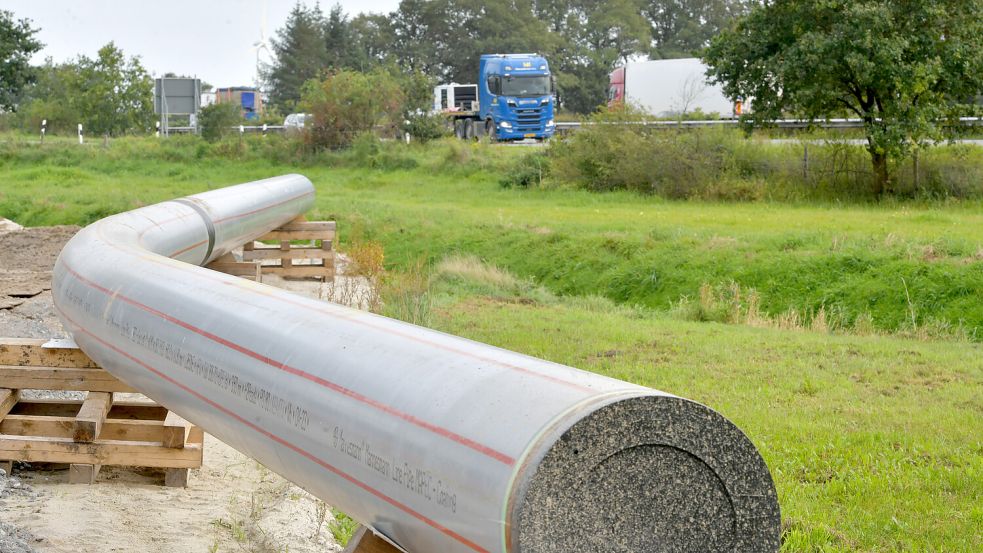 Zwischen Westerstede und Leer wird eine neue Gasleitung gebaut. Foto: Ortgies/Archiv