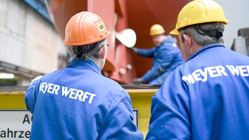 Müssen sich die Mitarbeiter der Meyer-Werft in Papenburg Sorgen machen? Archivfoto: Klemmer/DPA