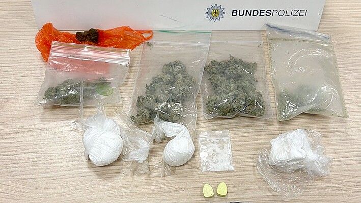 Diese Drogen haben Kräfte der Bundespolizei sichergestellt. Foto: Bundespolizei