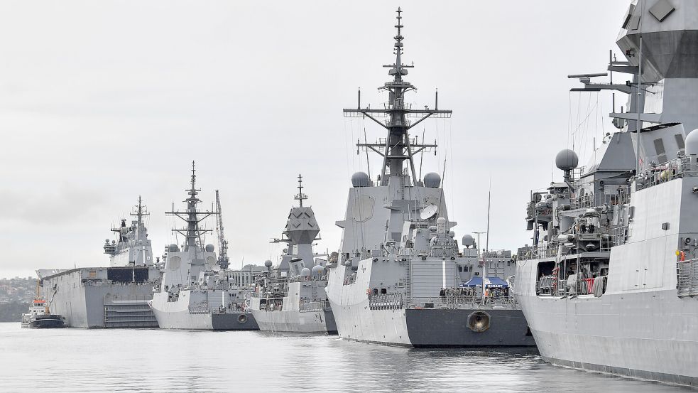 Weil China militärisch aufrüstet, investiert Australien massiv in neue Kriegsschiffe zur Verteidigung von Handelsrouten. Foto: dpa/Bianca De Marchi