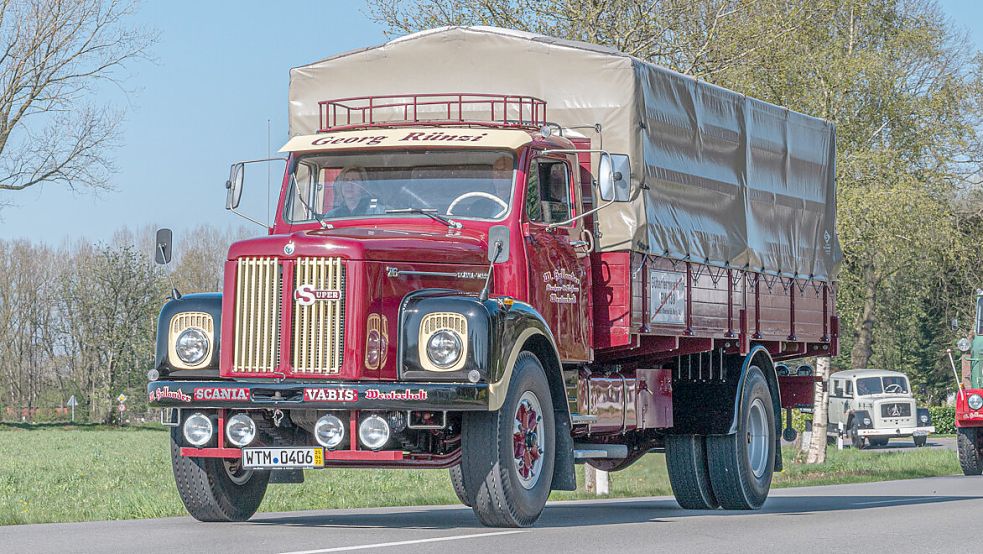 Der Scania 76 Super wurde bis 1968 gebaut. Der Oldtimer war vor zwei Jahren bei der Ausfahrt dabei. Foto: Folkert Bents