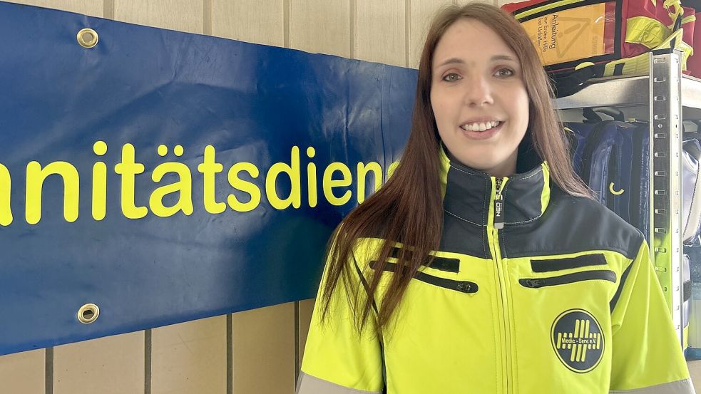 Anja Schmidt ist 26 Jahre alt und leitet die Medic-Serv-Gruppe in Uplengen. Foto: Heinig