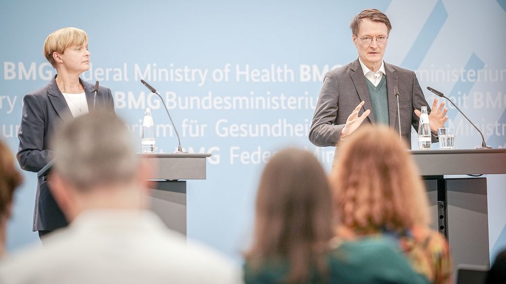 Gesundheitsminister Lauterbach präsentiert die Nationale Suizidpräventionsstrategie der Bundesregierung. Foto: dpa/Kay Nietfeld
