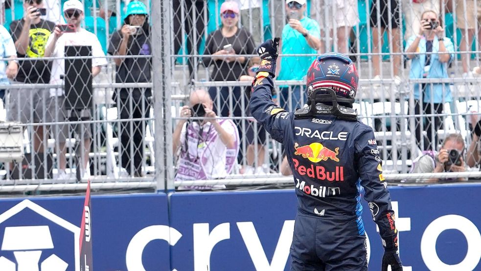 Max Verstappen sicherte sich für den Grand Prix von Miami die Pole Position. Foto: Lynne Sladky/AP/dpa