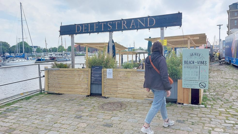 Jetzt steht fest, wann der Delftstrand in Emden wiedereröffnet. Fotos: Hanssen