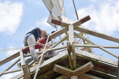 Abseilaktion an der Holtlander Mühle - Bild 4