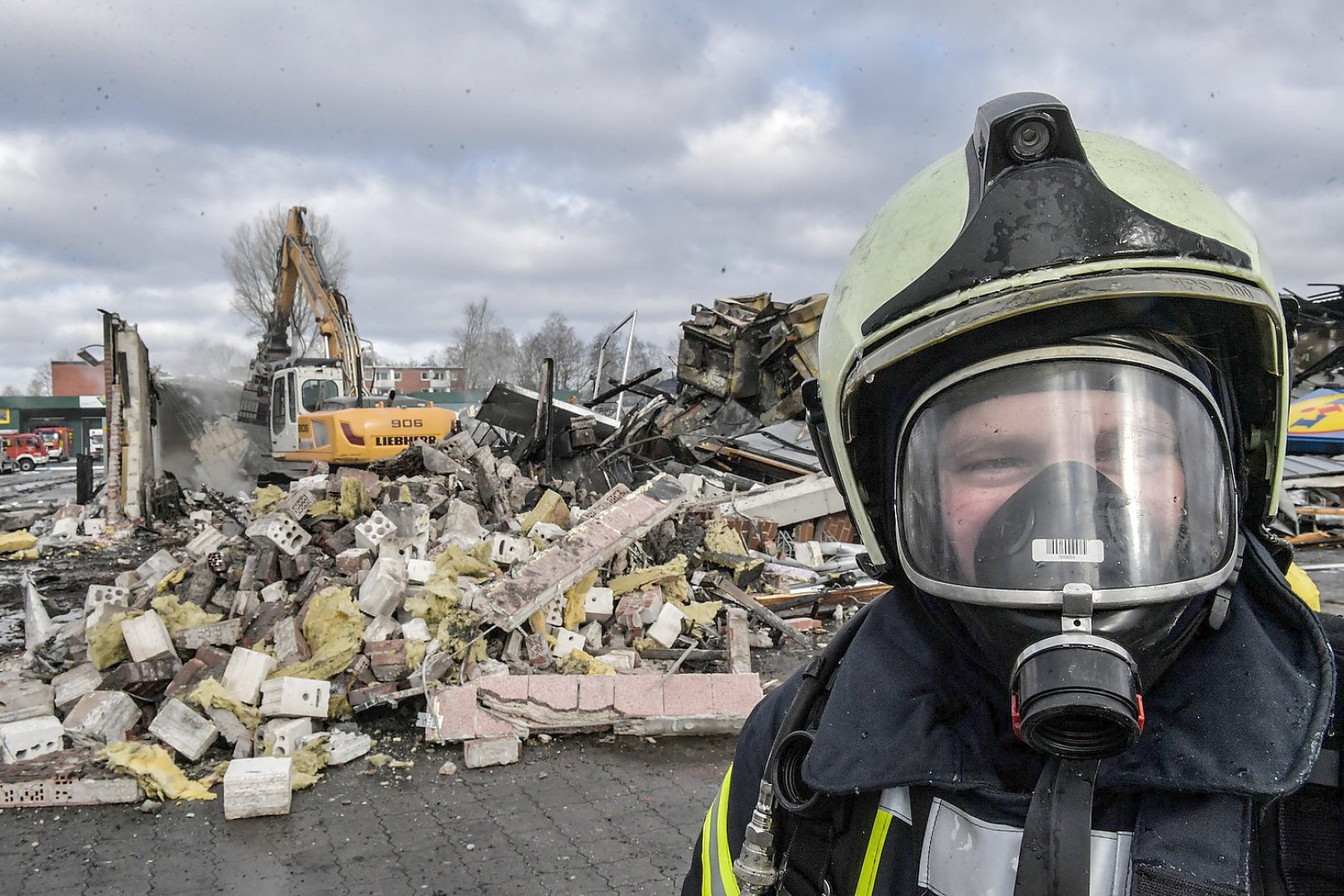 Brand in Lidl-Markt in Aurich - Bild 1