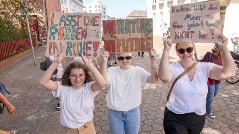 Demonstration auf Borkum gegen Erdgasprojekt  - Bild 19