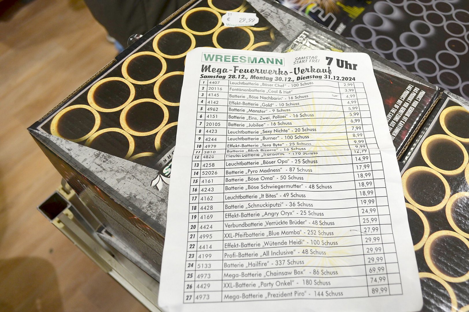 Böllerverkauf bei Wreesmann - Bild 7