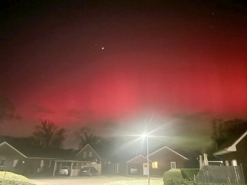 Polarlichter am Himmel über Ostfriesland  - Bild 2