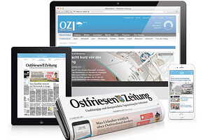 Die OZ ist als gedruckte Zeitung und in drei digitalen Formaten zu lesen. Das Smartphone ist für Nachrichten-Interessierte inzwischen schon viel wichtiger als der PC. Bild: OZ
