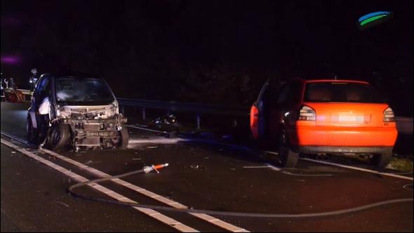 Drei leicht Verletzte bei Unfall auf der B72