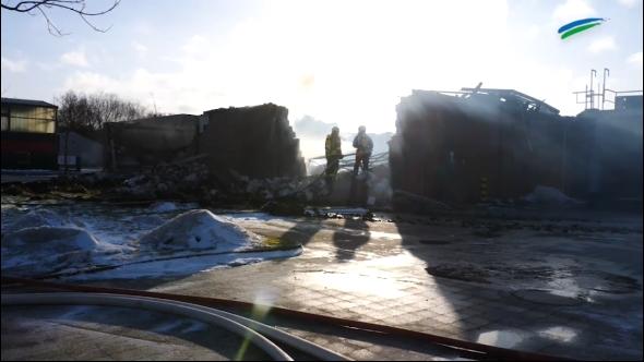 Lidl-Brand: Feuerwehr stundenlang im Einsatz