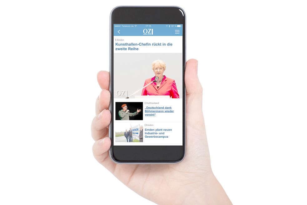 Die Smartphone-App OZ-mobil bietet die perfekt angepasste Webseite oz-online.de – und zusätzliche Services.