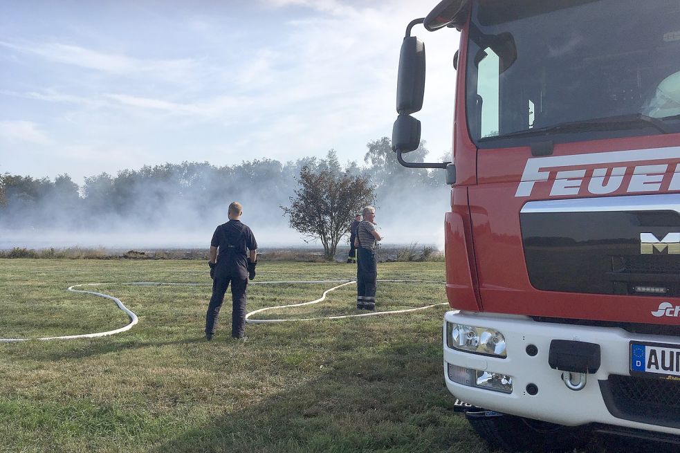 In Westerende-Kirchloog ist ein Feuer ausgebrochen. Bild: Meyer