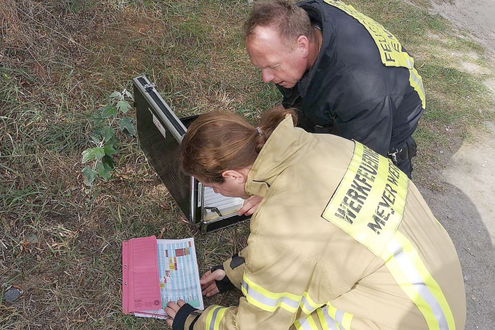 Die Feuerwehr kümmerte sich um die Messungen. Bild: Feuerwehr