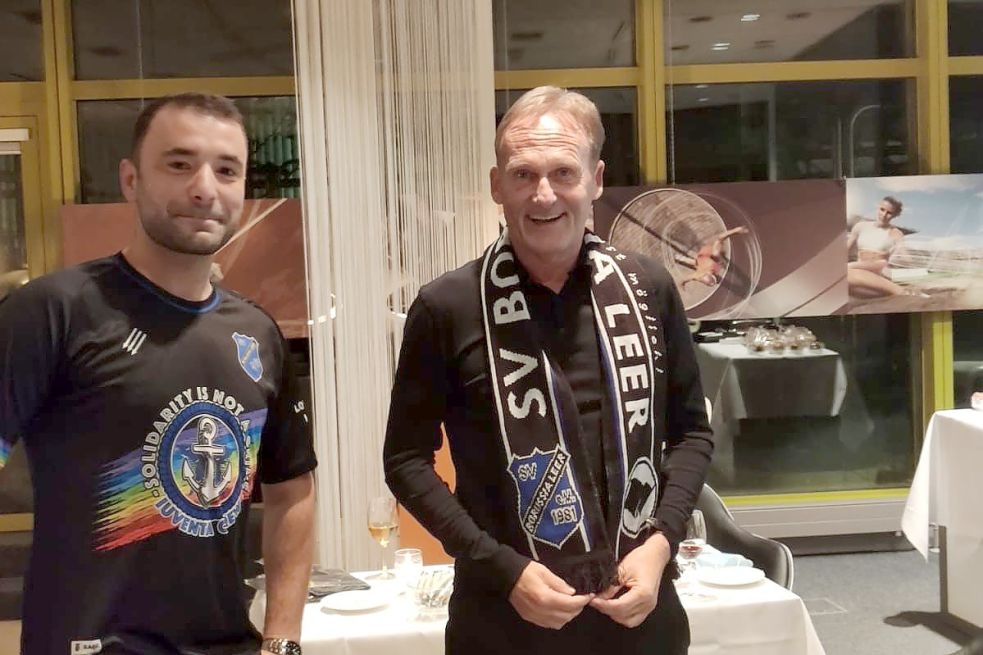 Dinko Wildemann von Borussia Leer besiegte BVB-Boss „Aki“ Watzke. Bild: Imago