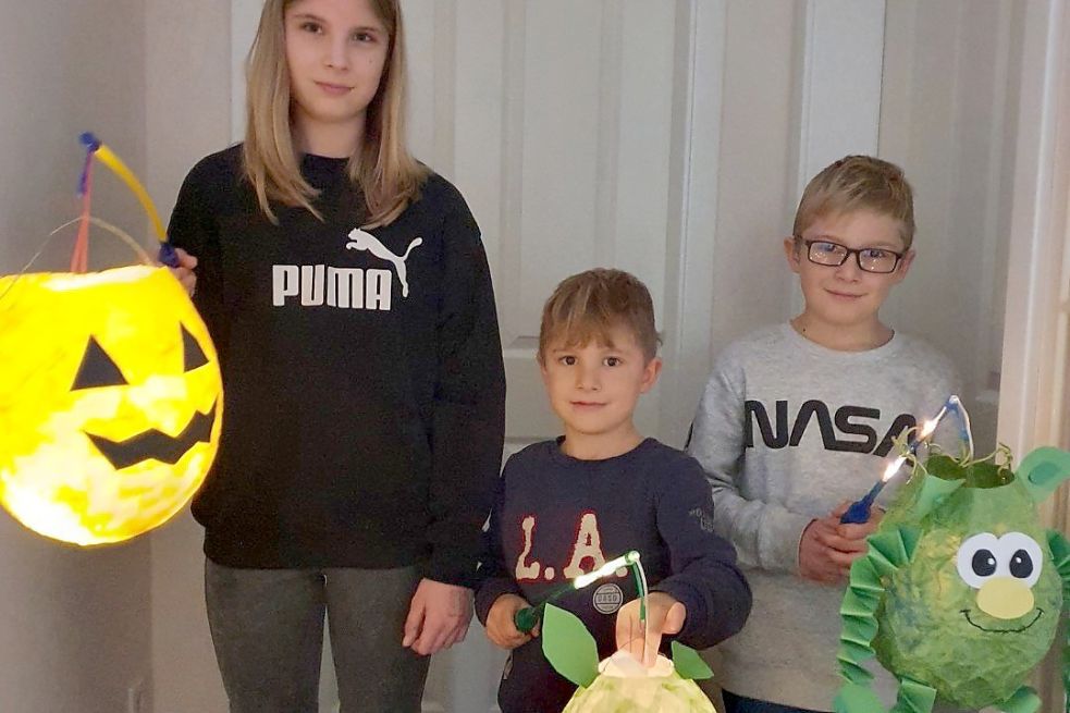 Auch Anna, Jonas und Lasse aus Warsingsfehn waren fleißig.