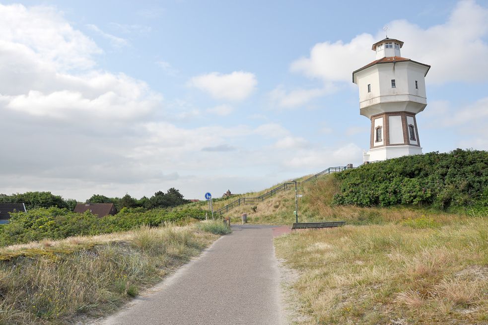 Der Langeooger Wasserturm ist das Wahrzeichen der Insel. Foto: Ullrich