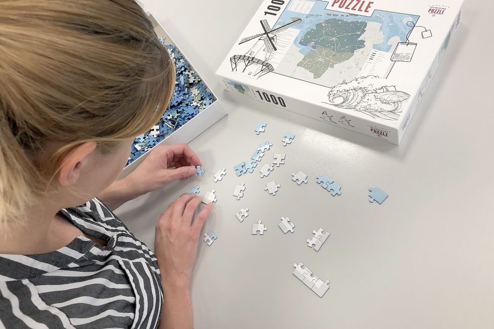 Das Ostfriesland-Puzzle hat 1000 Teile. Foto: Vogt