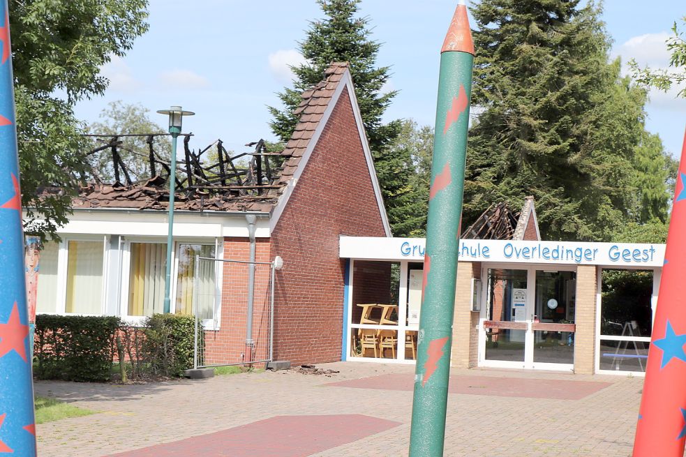 Die Grundschule Overledinger Geest wurde bei einem Feuer stark beschädigt. Foto: Wagner