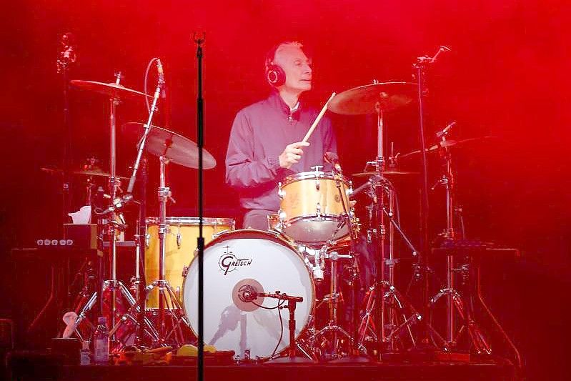 Drummer Charlie Watts bei einem Konzert in Hamburg 2017. Foto: picture alliance / Carsten Rehder/dpa