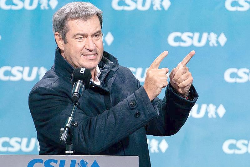 Der bayerische Ministerpräsident Markus Söder (CSU) fürchtet einen „historischen Linksrutsch“. Foto: Nicolas Armer/dpa