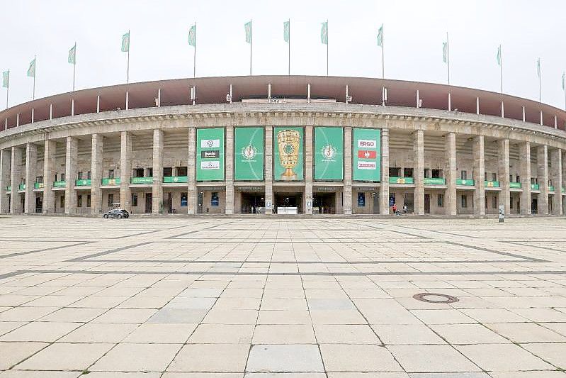 Der klassische Finalort des DFB-Pokalfinales: Das Berliner Olympiastadion. Foto: Jan Woitas/dpa-Zentralbild/dpa