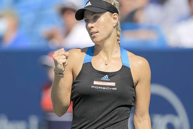 Angelique Kerber jubelt nach einem Punktgewinn. Foto: Aaron Doster/AP/dpa