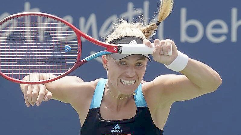 Mühte sich bei den US Open in die zweite Runde: Angelique Kerber. Foto: Darron Cummings/AP/dpa
