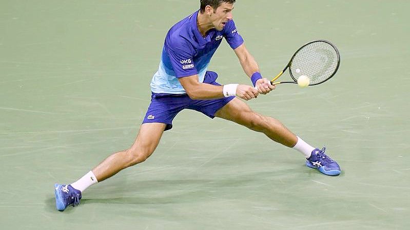 Novak Djokovic in Aktion bei den US Open. Foto: Frank Franklin II/AP/dpa