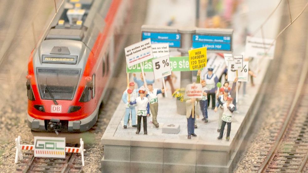 Lokführerstreik à la Miniatur Wunderland. Foto: Miniatur Wunderland Hamburg