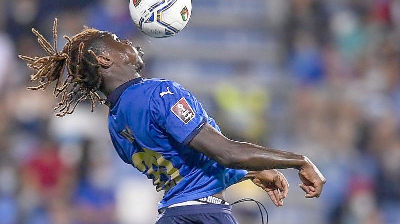 Italiens Moise Kean in Aktion. Foto: Fabio Ferrari/LaPresse via ZUMA Press/dpa