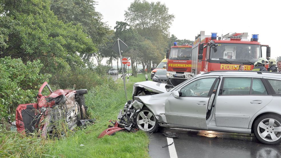 Der Unfall ereignete sich auf der Carolinensieler Straße in Wittmund. Foto: Ullrich