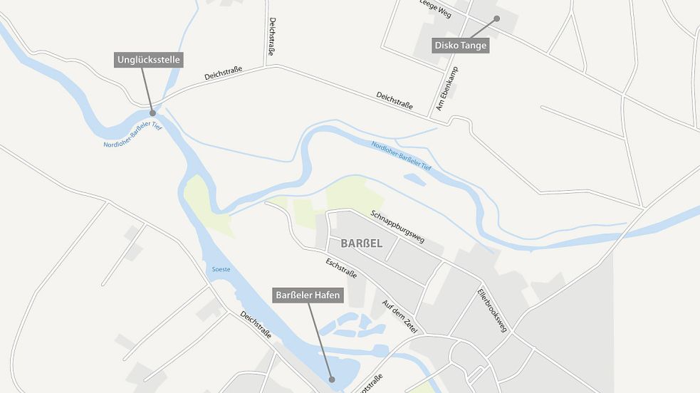 Der Unfall ereignete sich außerhalb des Barßeler Hafens.