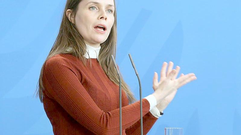 Katrín Jakobsdóttir, Premierministerin von Island. Foto: Wolfgang Kumm/dpa
