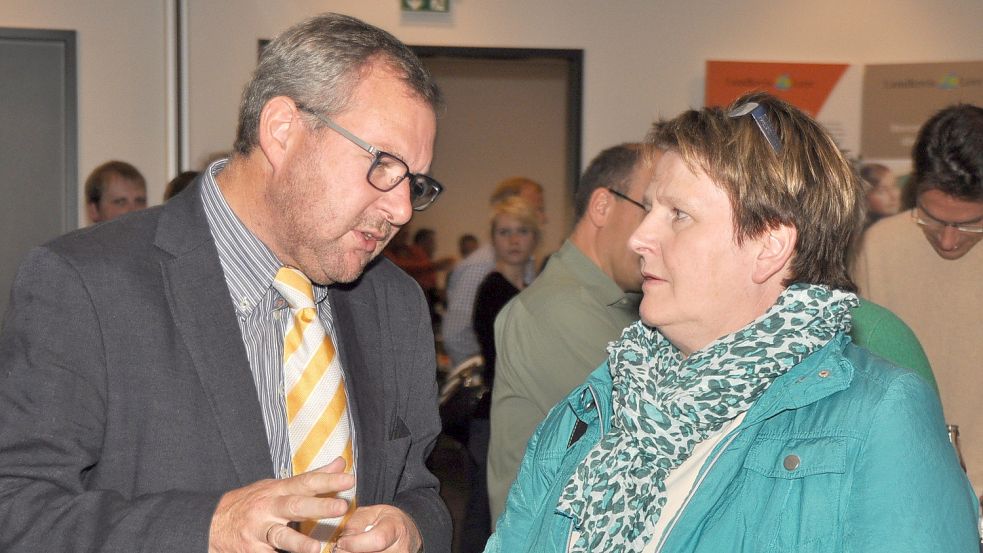 Das Bild zeigt Carl Friedrich Brüggemann und Johanne Modder in der Wahlnacht – vor acht Jahren. Archivfoto: Wolters