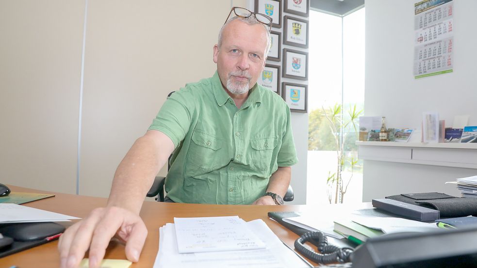 Uwe Redenius ist der Bürgermeister von Hinte. Foto: Hock