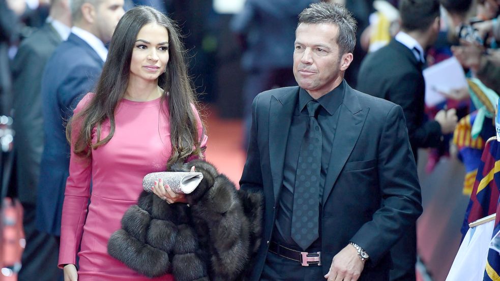 Lothar Matthäus und seine damalige Ehefrau Anastasia Klimko 2016. Jetzt gehen sie getrennte Wege. Foto: dpa/Valeriano Di Domenico