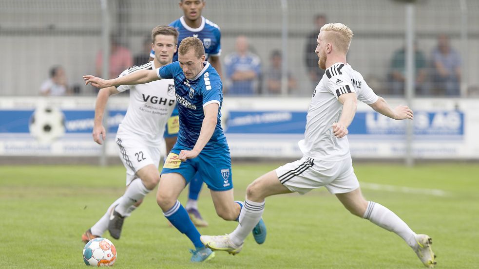 Heiko Visser spielt seine achte Saison im Kickers-Trikot. Foto: Doden