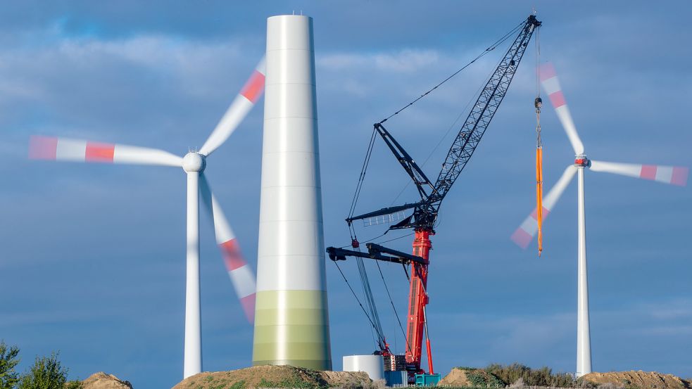 Insbesondere an der Küste werden immer mehr Windkraftanlagen aufgebaut. Symbolfoto: dpa/Jens Büttner