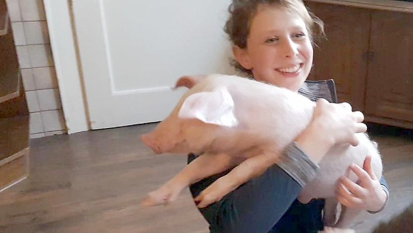 Da passte Rosalie noch auf Maren Osterbuhrs Arm.
