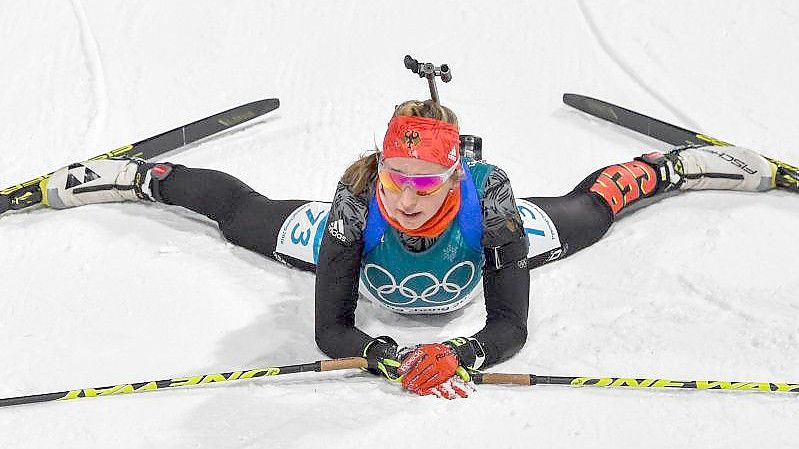 Weiß noch nicht, ob sie sich auf Olympia freut: Franziska Preuß. Foto: Angelika Warmuth/dpa