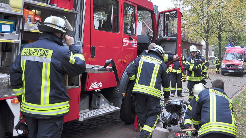 Die Feuerwehr war am Mittwoch in Leer im Einsatz. Foto: Wolters