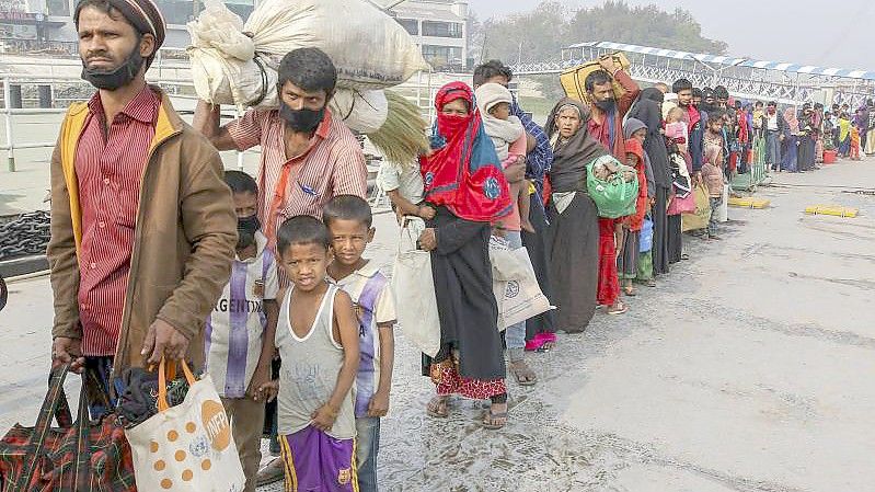 Rohingya-Flüchtlinge in Bangladesch. Foto: Uncredited/AP/dpa