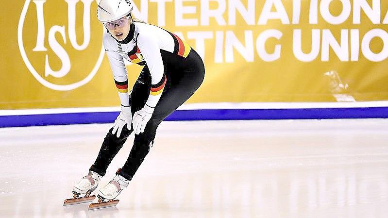 Anna Seidel hat beim Saison-Auftakt der Shorttracker in der Olympiastadt Peking das Finale über 1500 Meter verpasst. Foto: Adam Warzawa/PAP/dpa